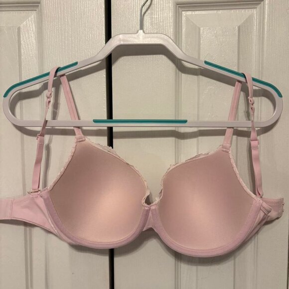 SKIMS Fits Everybody Lace T-Shirt Bra in cherry blossom 32DD - Picture 2 of 3